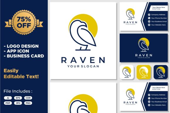 Download Bird Eagle Raven Line Art Modern Vector - Modern Collection