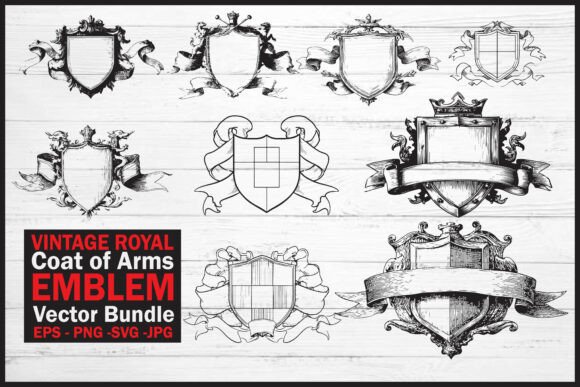 Download Royal Coat of Arms Emblem Vector Bundle - Emblem Collection