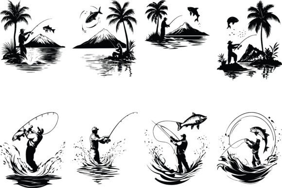 Download Vintage American Fishing Emblems - Emblem Collection