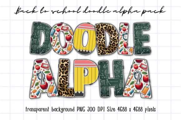 Download Back to School Leopard Doodle Alphabet - Premium Resources