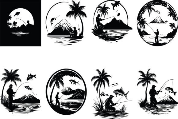 Download Vintage American Fishing Emblems - Emblem Collection