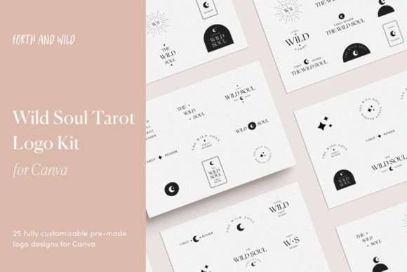 Download Wild Tarot Modern Canva Logo Kit - Modern Collection
