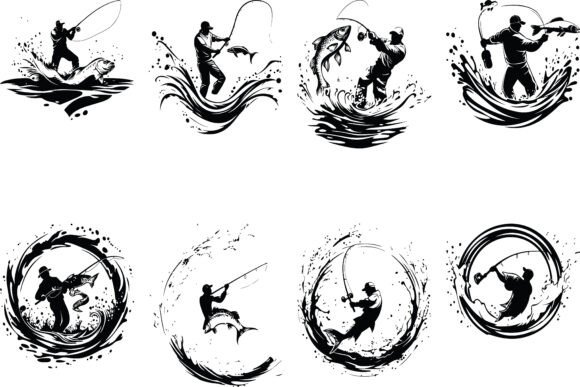 Download Vintage American Fishing Emblems - Emblem Collection