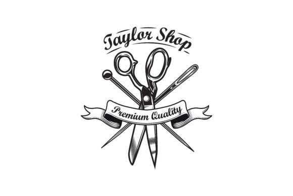 Download Black Sewing Tools Emblem Template for H - Emblem Collection