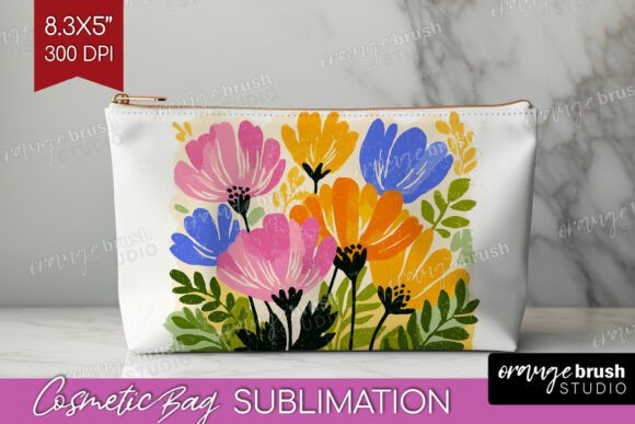 Download Anemone Modern Floral Cosmetic Bag PNG - Modern Collection