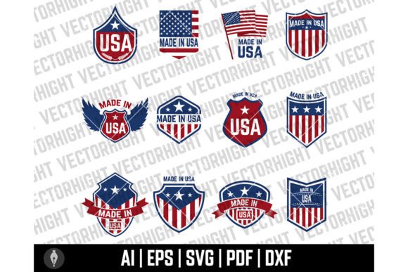 Download Vector Set of the USA Labels. Emblems - Emblem Collection
