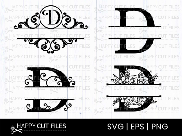 Download D Alphabet Letter Split Monogram Svg Png - Alphabet Collection