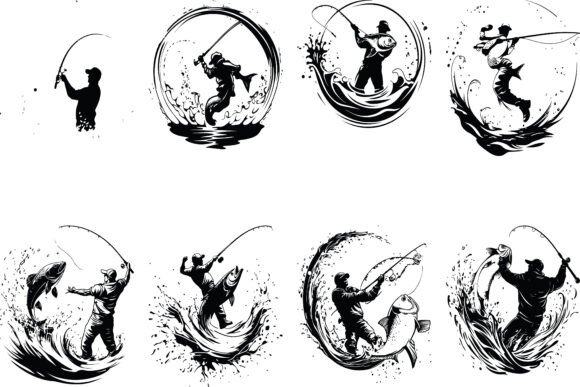 Download Vintage American Fishing Emblems - Emblem Collection